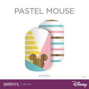 Jamberry Disney Pastel Mouse Metallic Nail Wraps